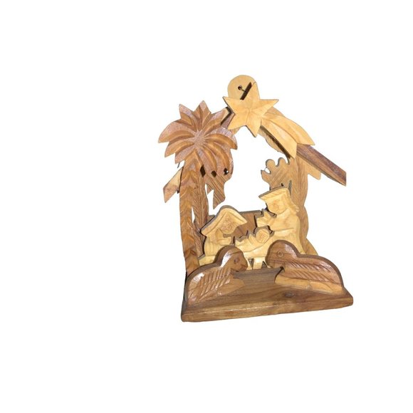 Wood Nativity Ornament or Table top Decor - Picture 2 of 14